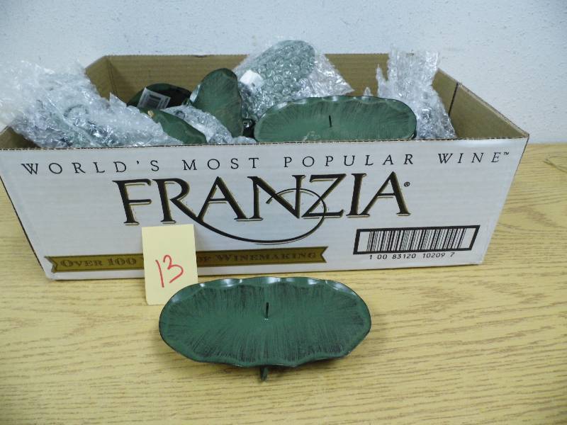 Green Candle Holders