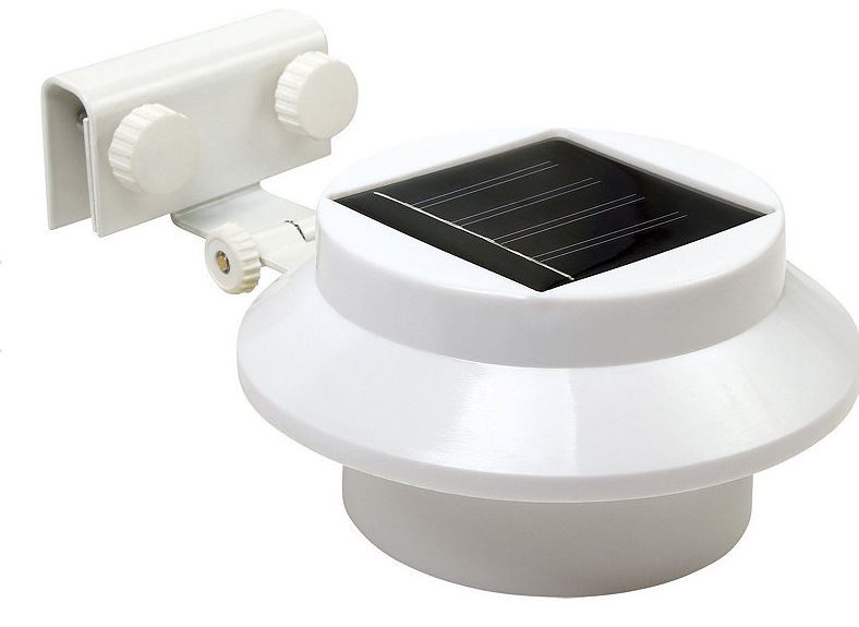 lot 3 image: Solar Outdoor Gutter Lights (2-Pack)