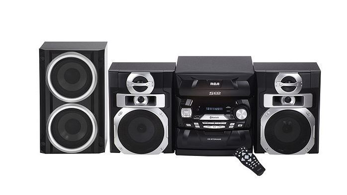 lot 6 image: RCA 800-Watt 5-CD Bluetooth Sound System wSubwoofer