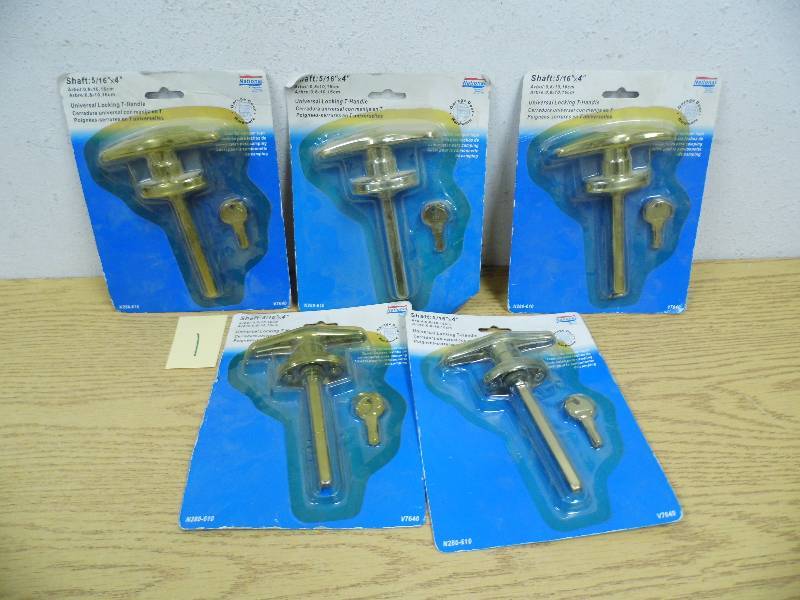 5 Brass National Locking Handles