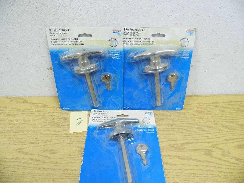 3 Silver National Locking Handles