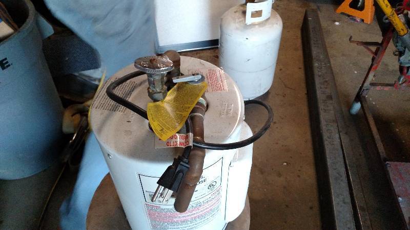 lot 34 image: fish house size hot water heater