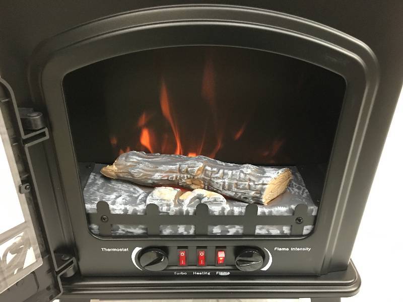 Freestanding Compact Electric Fireplace Heater