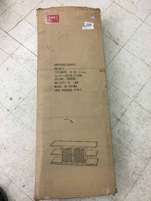 Convenience Concepts E. Hampton TV Stand - EspressoBlack retail $209
