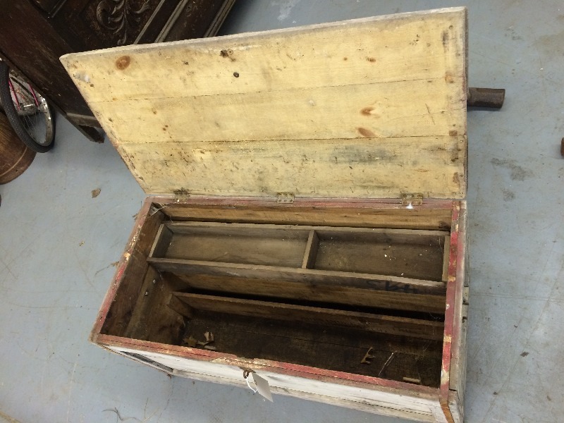 lot 42 image: Vintage Tool Chest  Measures 40 L x 20 W x 19 H