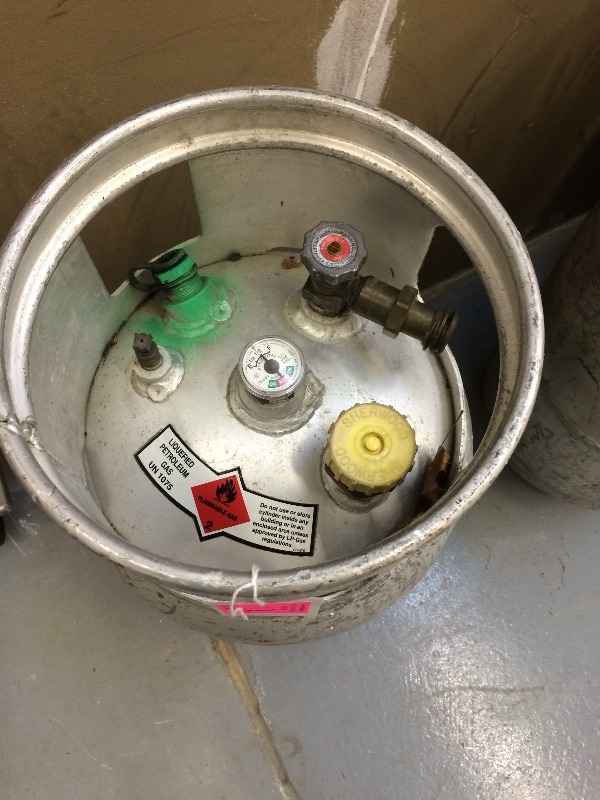 lot 63 image: Aluminum LP Gas Tank - believed to be 80#