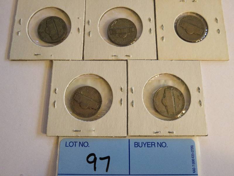 Lot of 5 Nickels