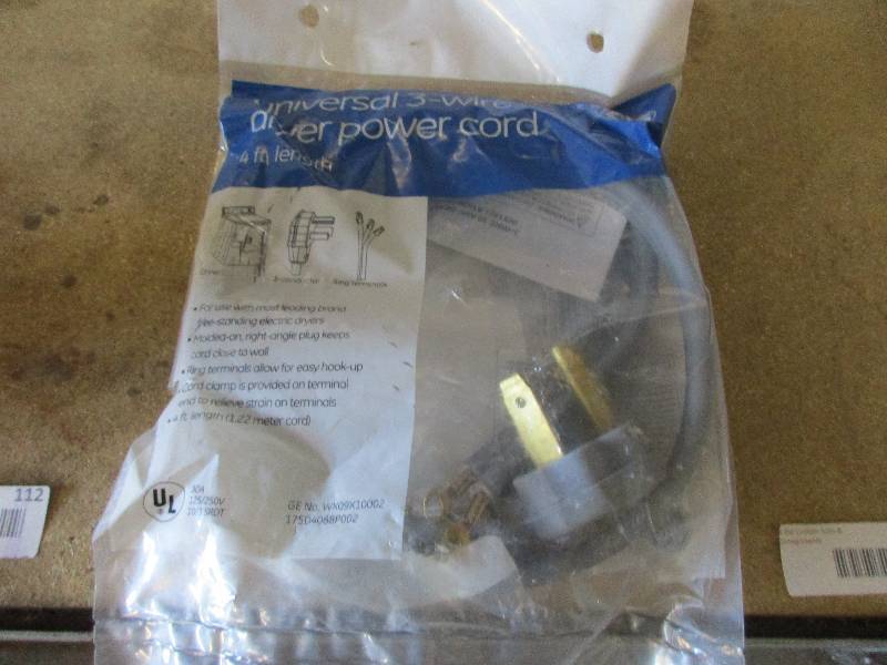 Dryer power cord