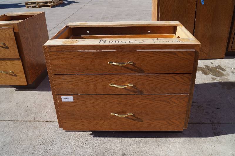 Oak 3 Drawer Cabinet