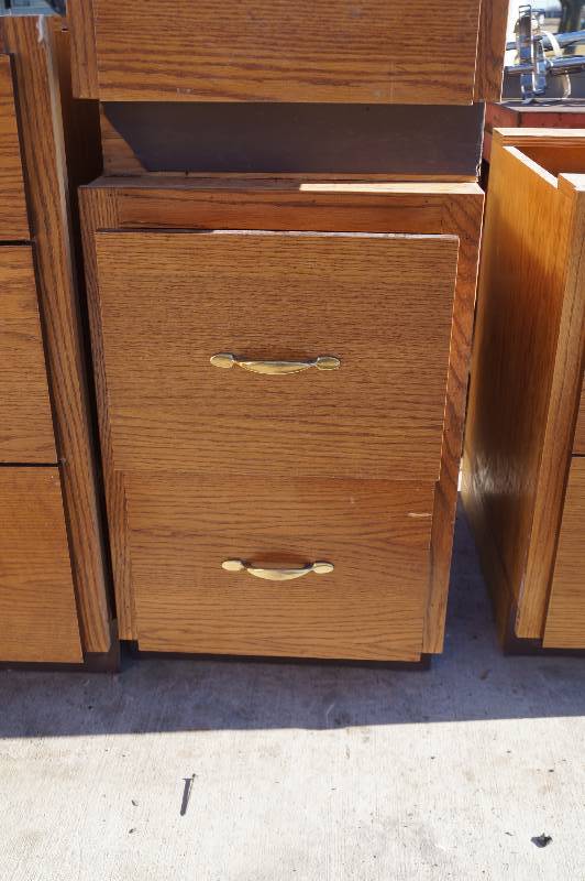 Oak 2 Drawer Cabinet