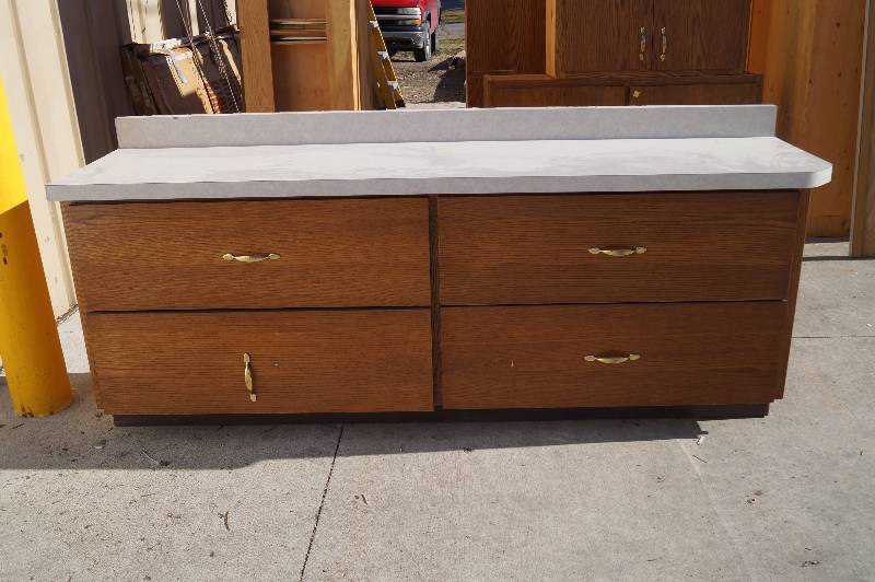 Oak 4 drawer cabinet