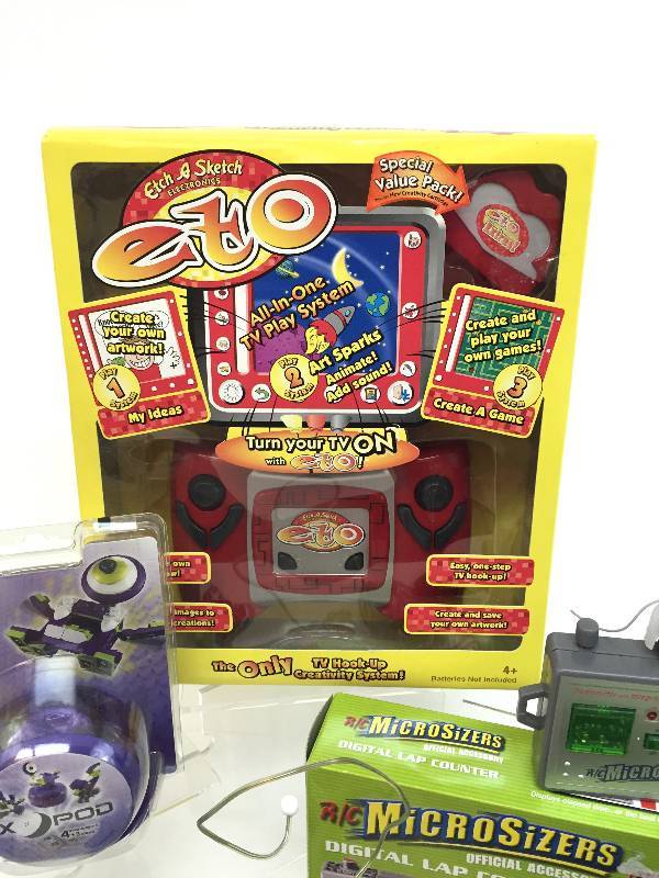 lot 15 image: Large Lot of  New in Box Toys including Microsizers & Etch a Sketch