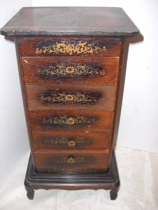 Vintage Vanity - Musical Jewlery Box, Powder Tin, Victorian Doll,  Hair Snood, Bun Hat,