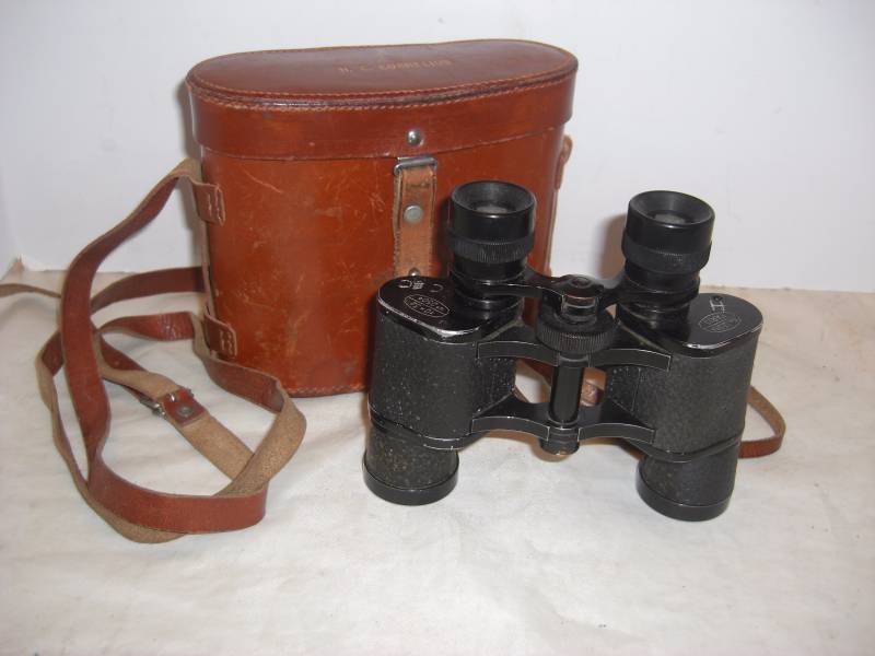 Antique Lot - Spats, Photographs, Rolls Razor, Binoculars