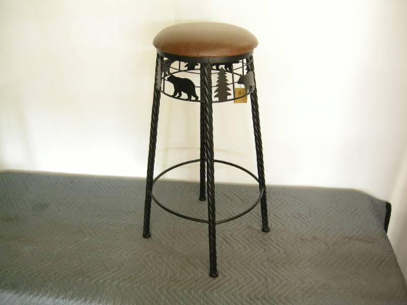 Metal Padded Stool