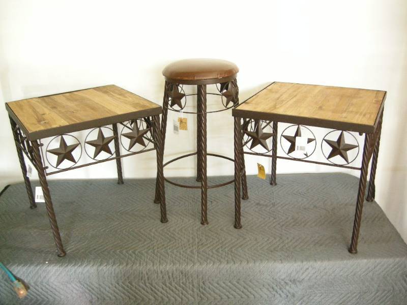 Metal Tables and Stool