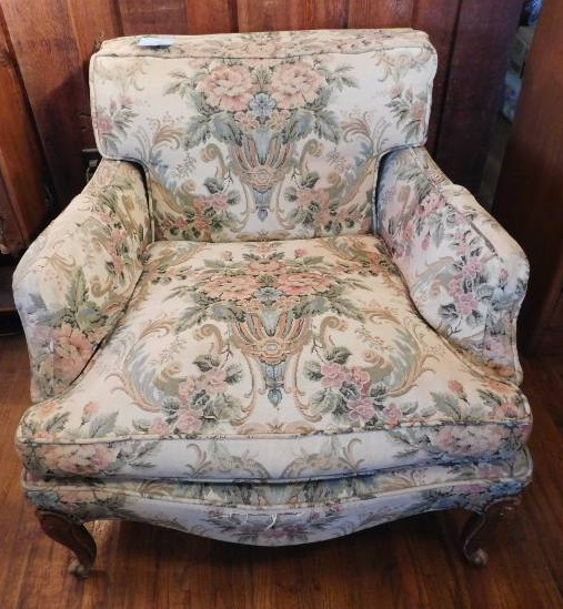 lot 2 image: antique chair in need of some TLC this could look great refinished