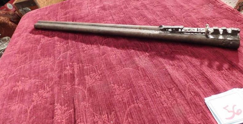 lot 56 image: old vintage gun barrel no other information noted