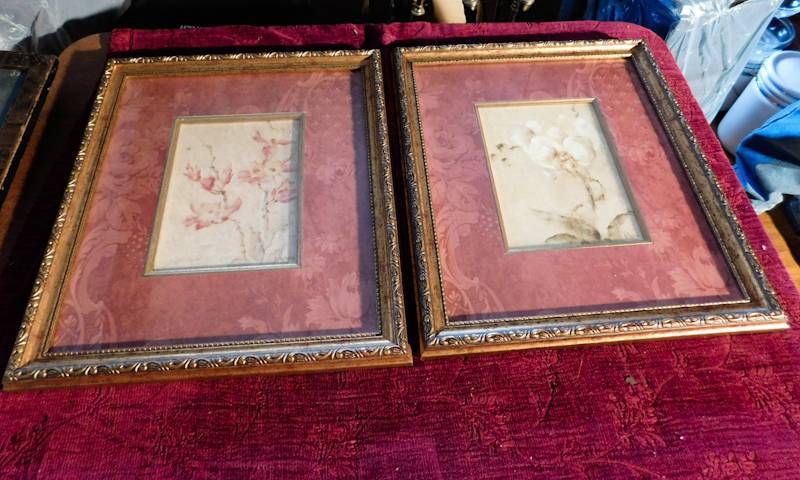 lot 68 image: two framed art pieces both signed blum