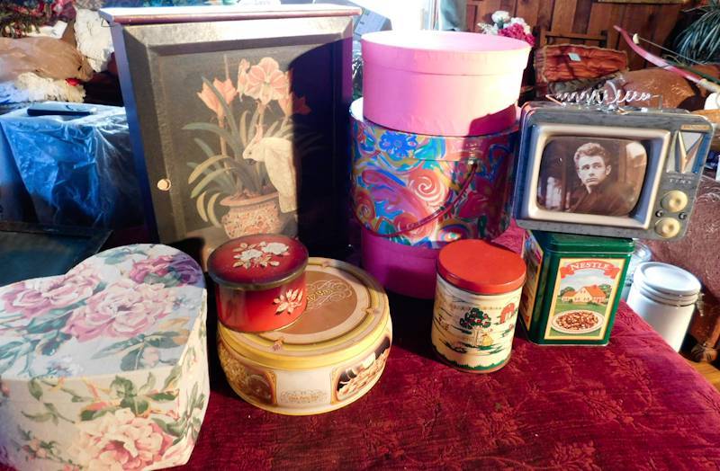 lot 73 image: large lot of containers paper and metal