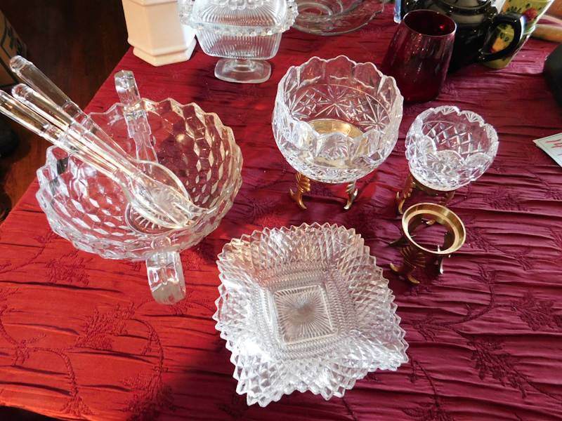 lot 149 image: vintage glass bowls & plates