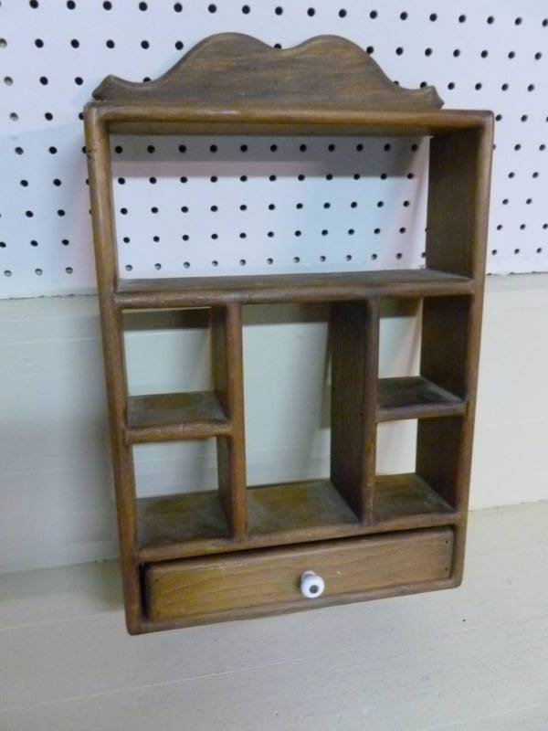 lot 129 image: Wooden Wall Shelf