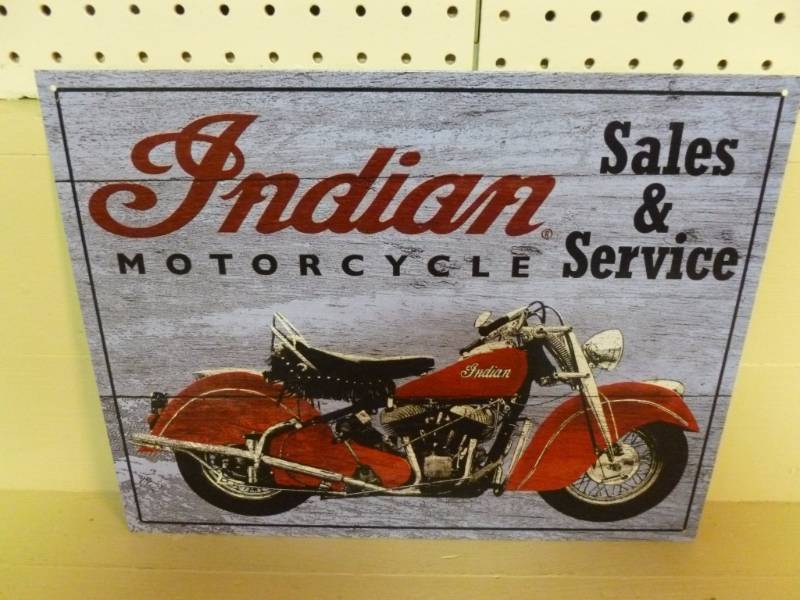 lot 140 image: Indian Motorcycle Sign
