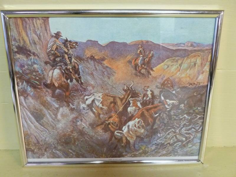 lot 151 image: Vintage C.M Russel Print