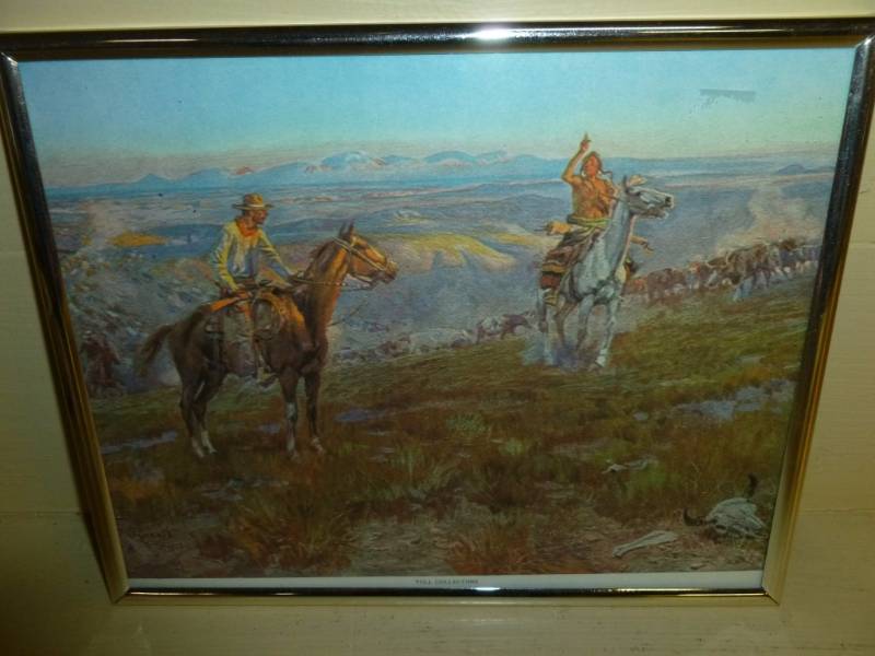 lot 152 image: Vintage C.M Russel Print