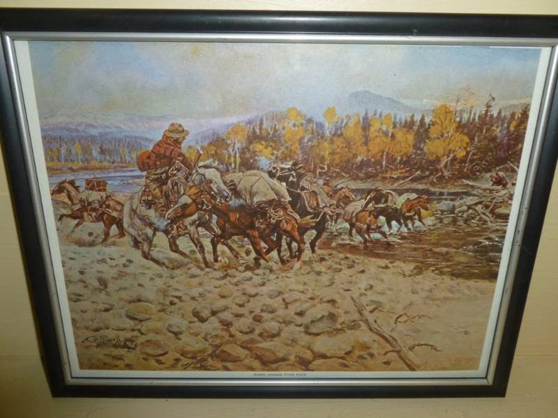 lot 153 image: Vintage C.M Russel Print