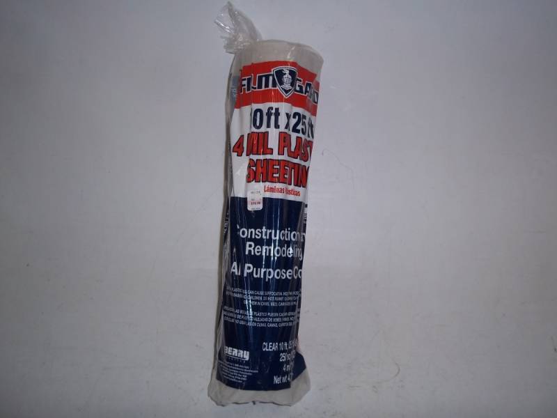 New 10 x 25 4 mil plastic sheeting