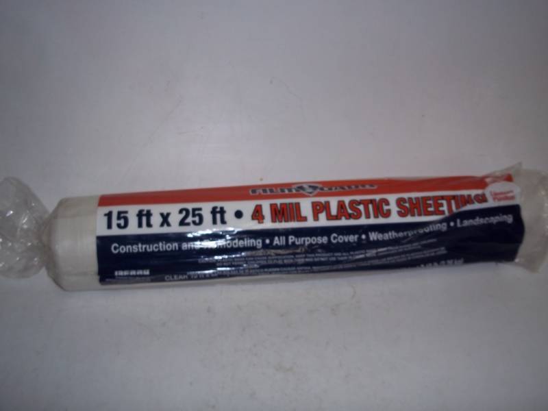 New 15 x 25 4 mil plastic sheeting