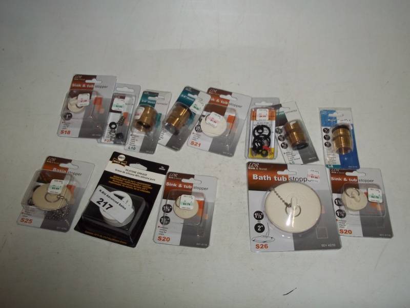 New bathroom plumbing hardware with stoppers