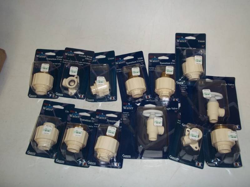 New plumbing parts
