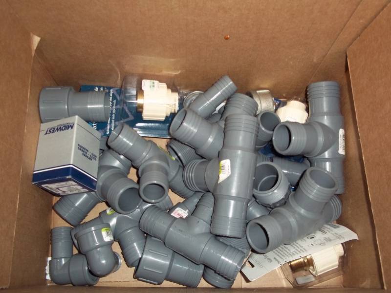 New plastic pipe fittings