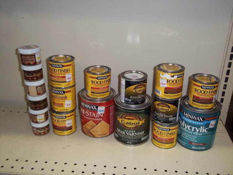 New wood stain and wood filler