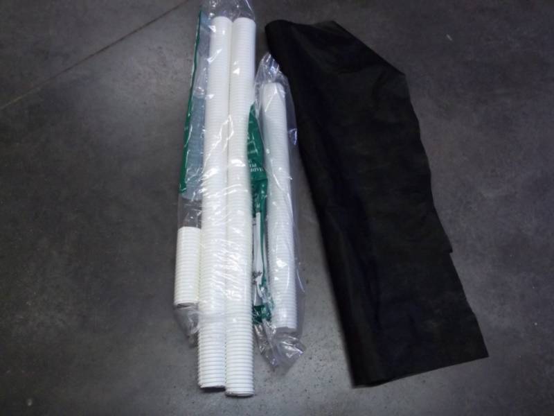 Landscape fabric with tree protectors