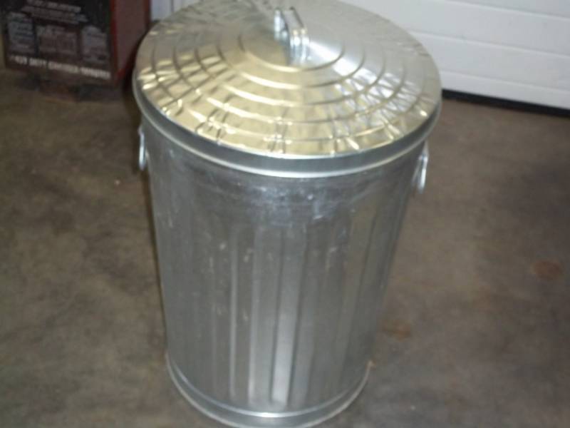 Galvanized Garbage Can