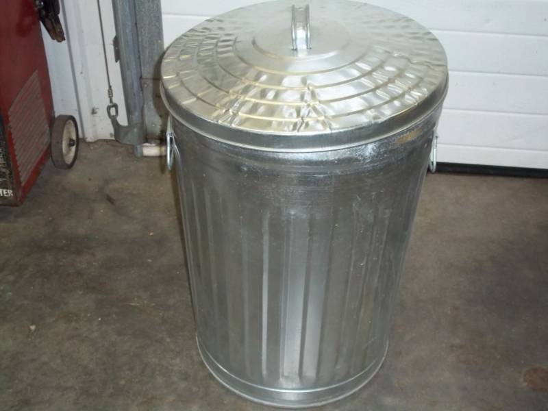 Galvanized Garbage Can