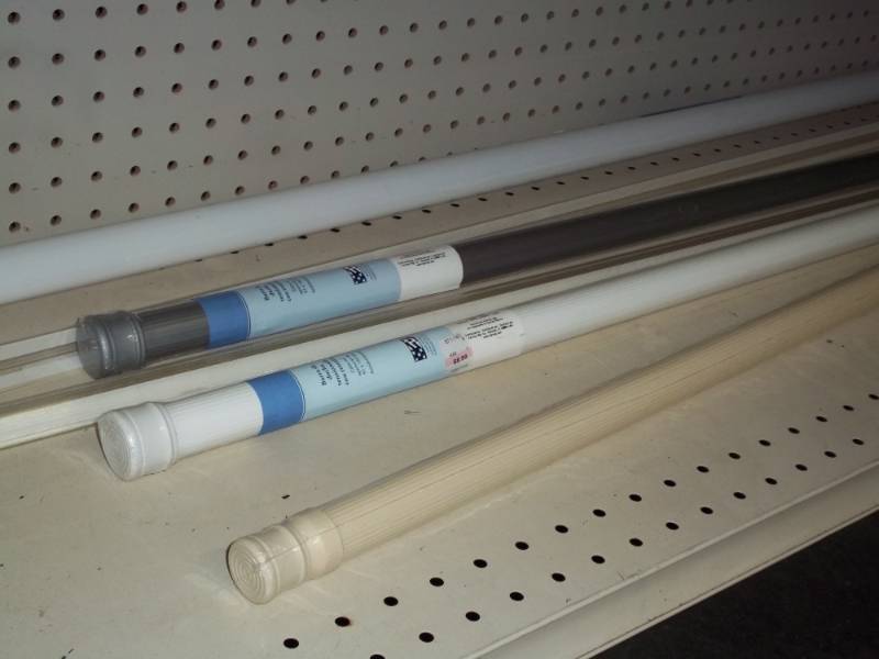 New shower curtain rods with closet rod and vinyl corners