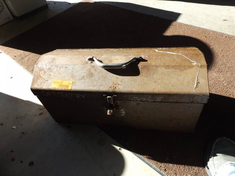 Metal Toolbox full of tools