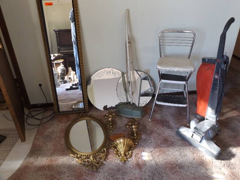 Wall Mirror, Step Stool, Wall Dcor and Sconces, Kirby Heritage Vacuum