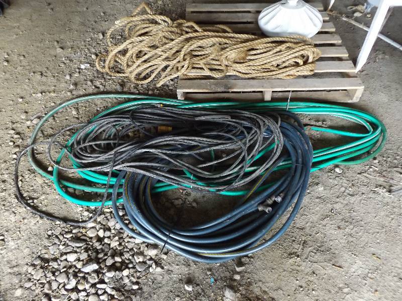 Pallet of Hoses and Rope