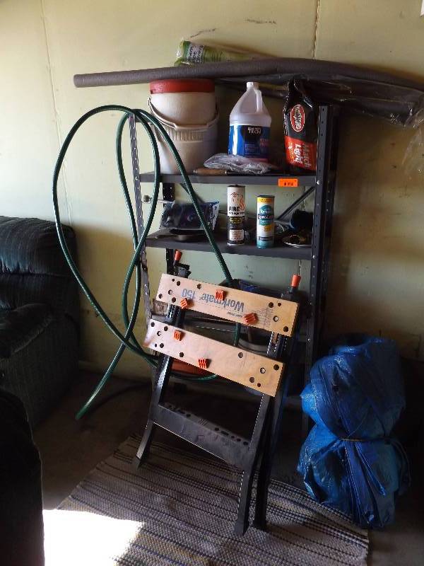Garage Rack and Contents