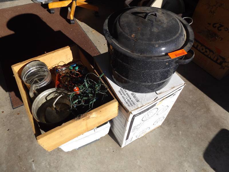 Blue Spotted Pot, Porta Potty, Drinking Water Cooler, more