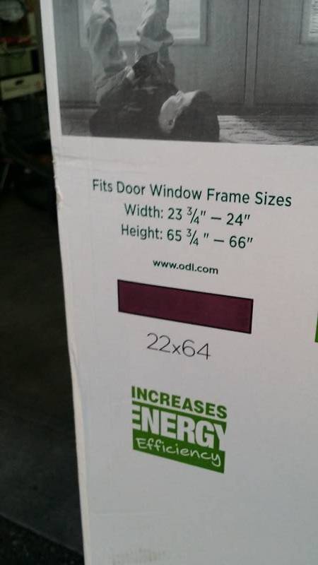 22x64 Add on blind for door wiindow.