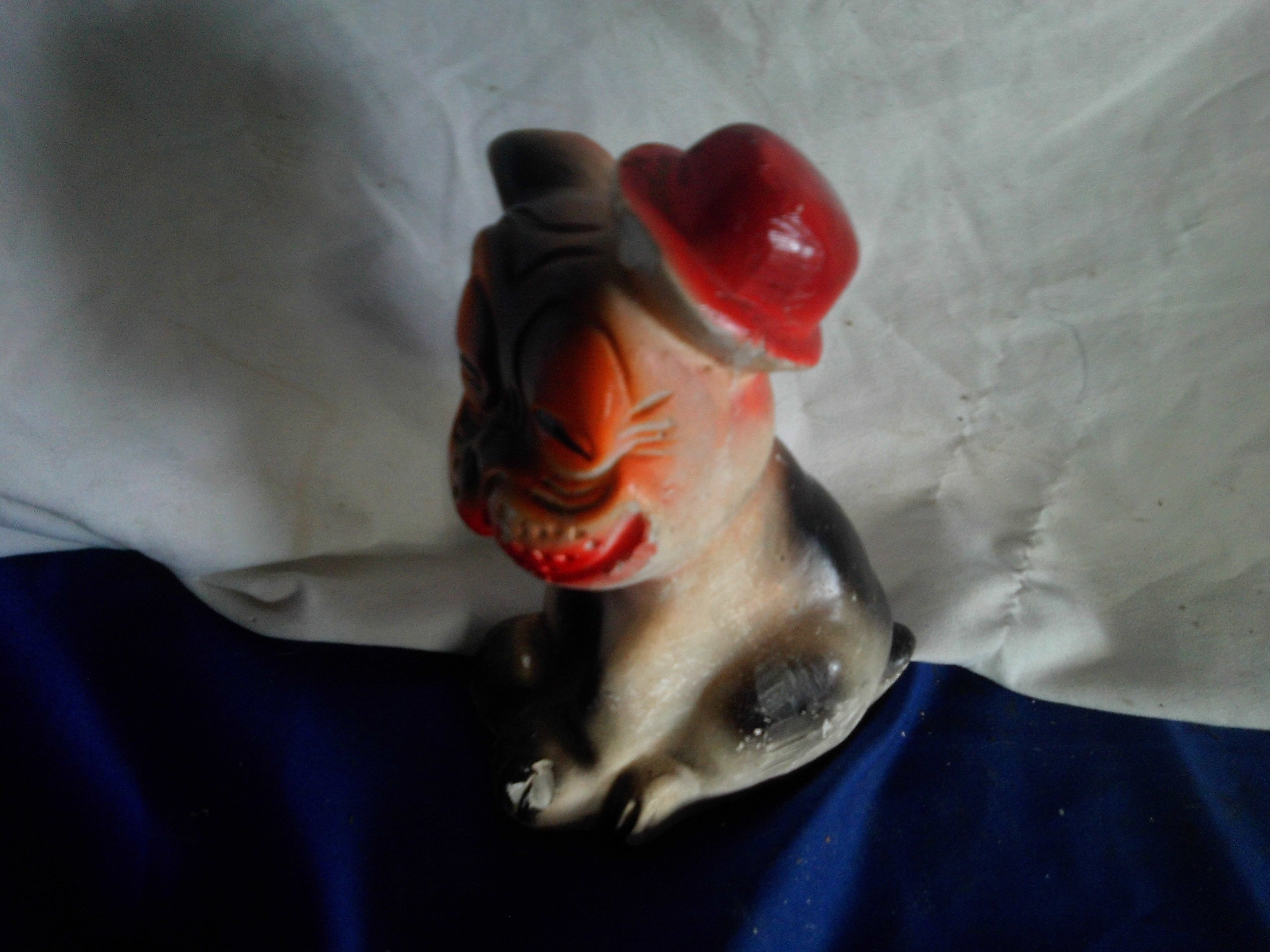 vintage carnival chalk clown dog