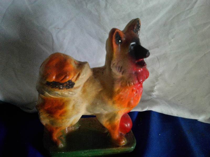 vintage carnival chalk dog