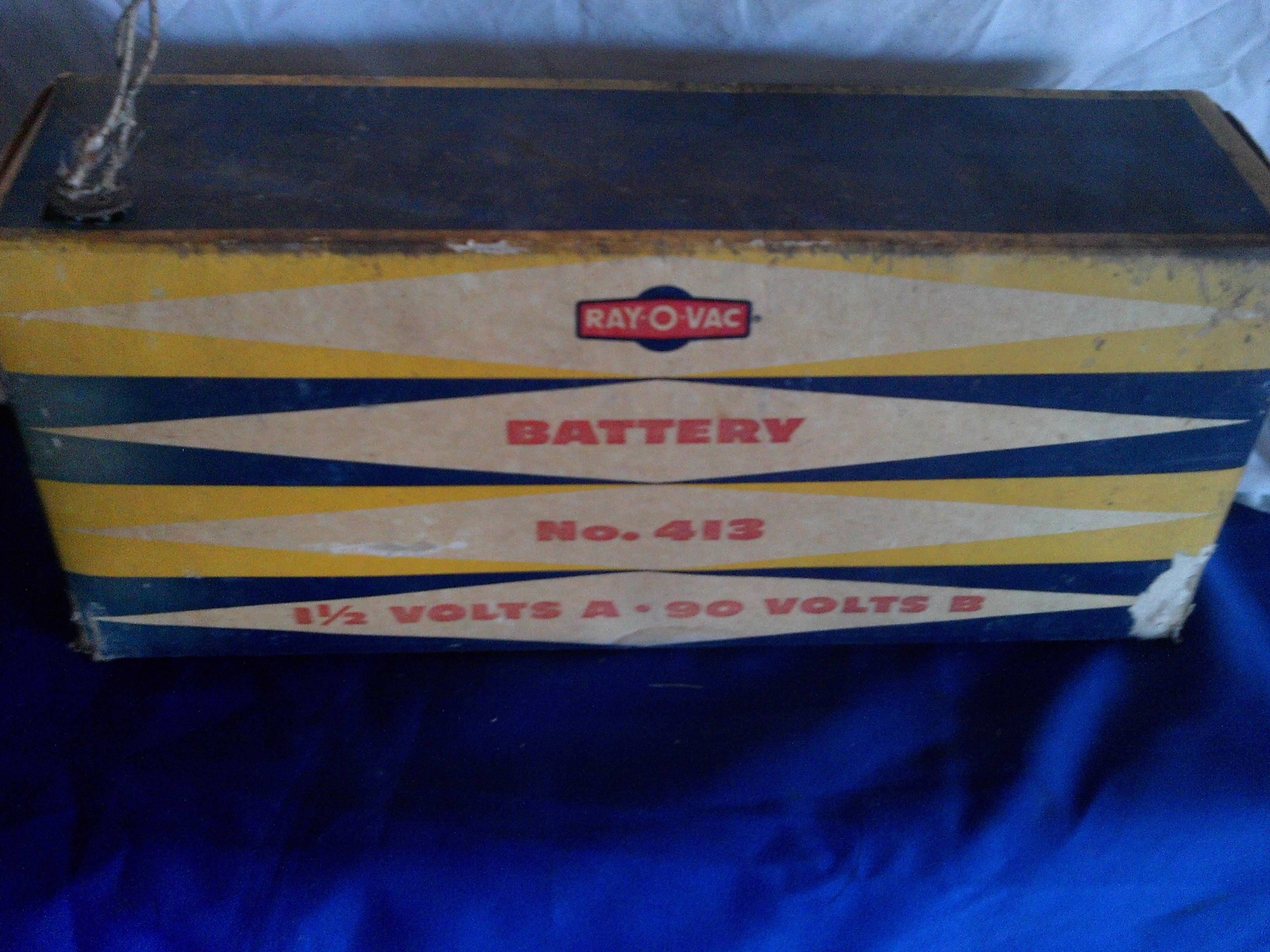old ray o vac 1 12 volt   90 volts battery