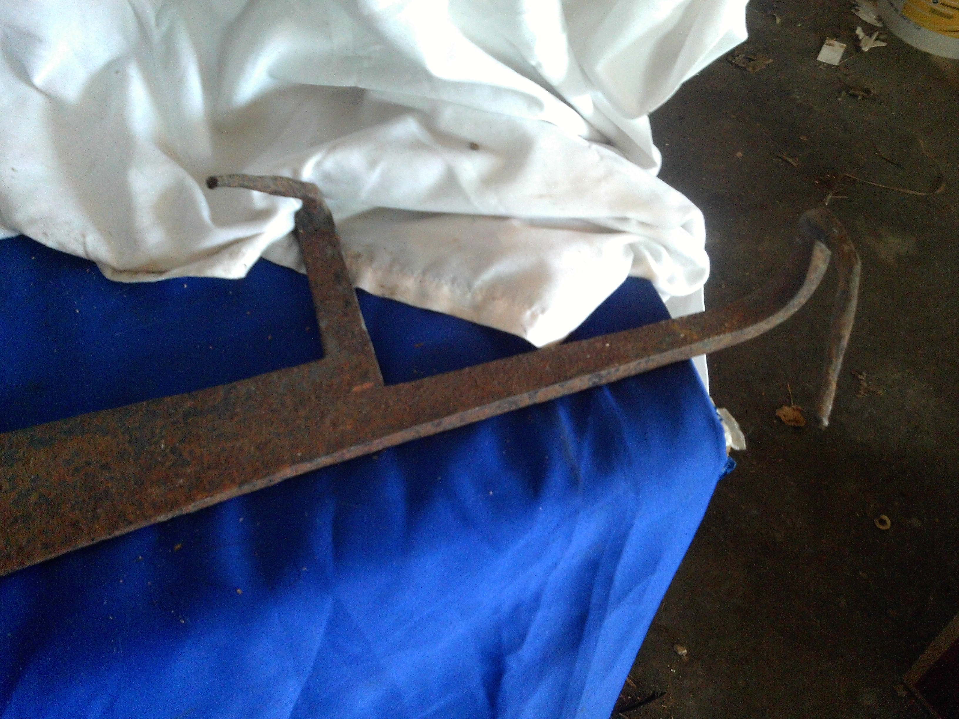 antique iron hand saw